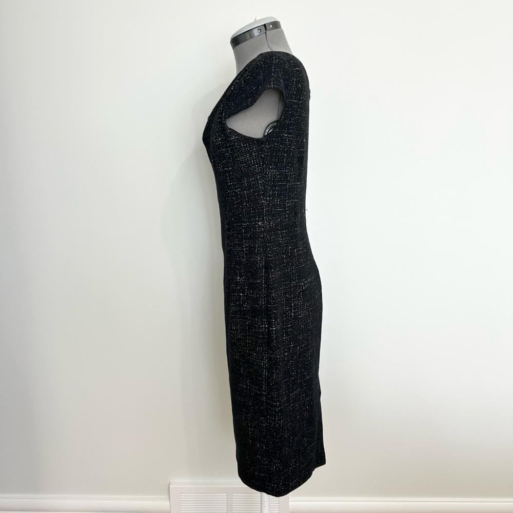 Le Chateau Asymmetrical Neckline Elegant Black Dress - Picture 3 of 14
